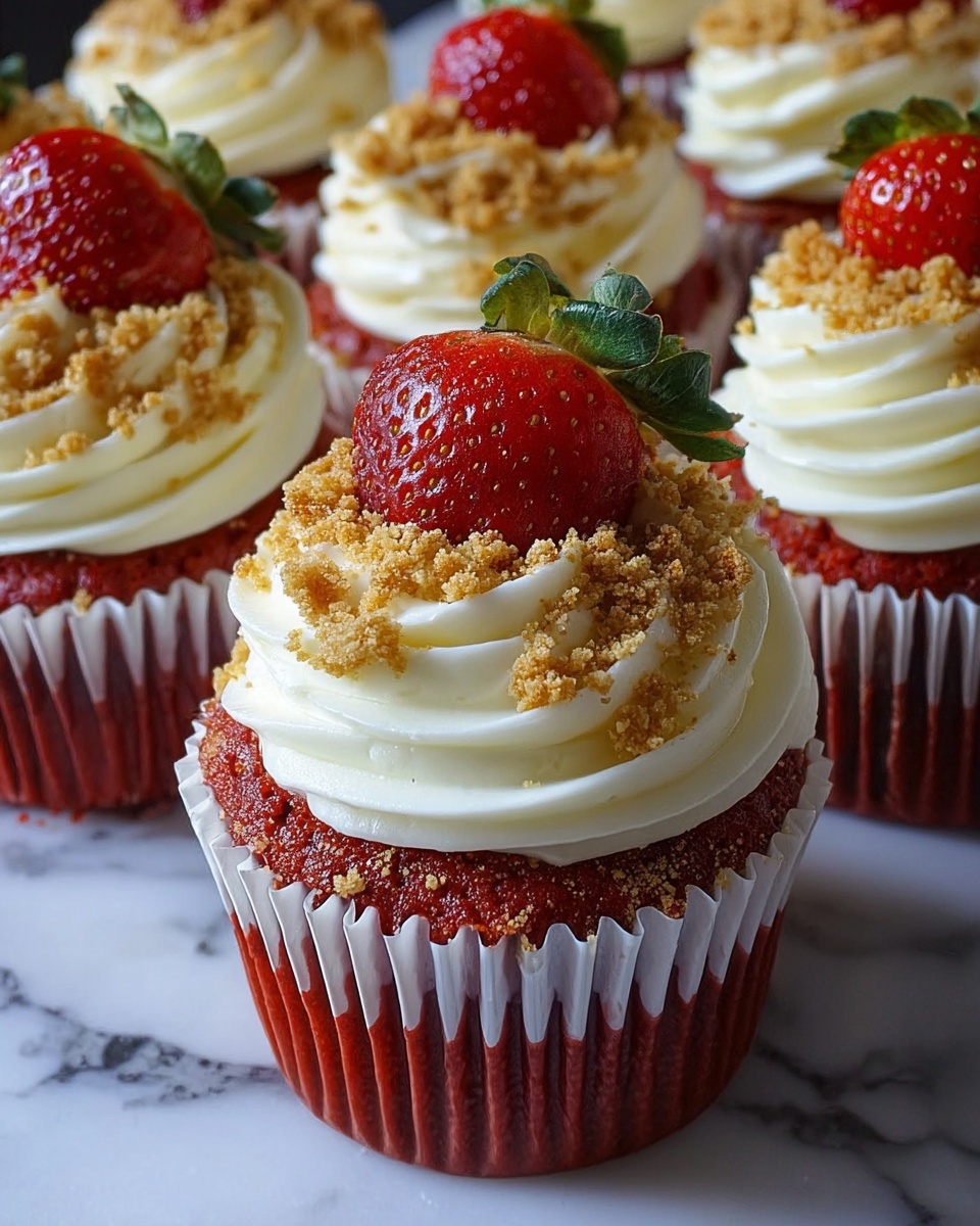 Cheesecake Red Velvet Cupcakes Recipe - Recipe Image