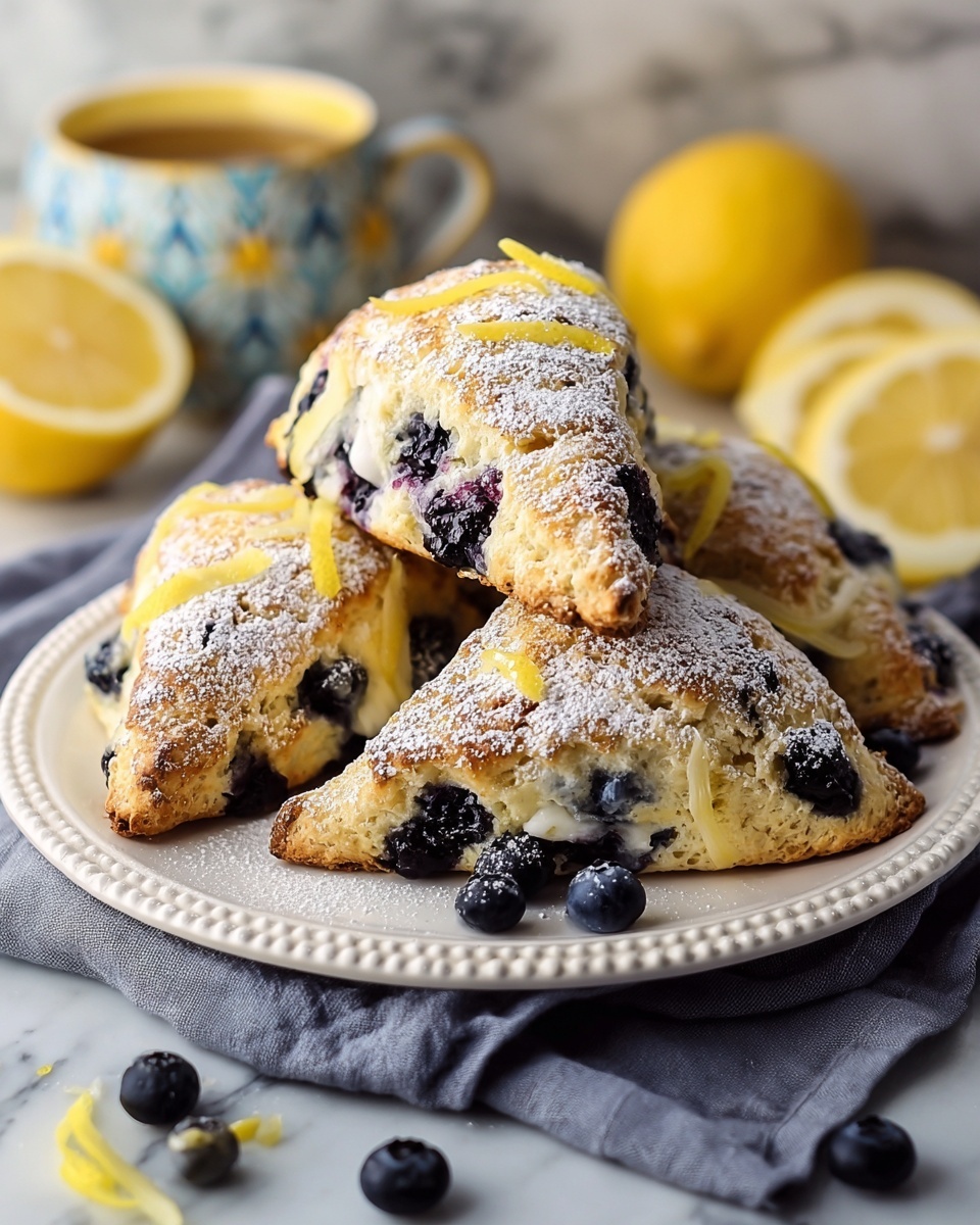 Lemon Blueberry Scones Recipe - Recipe Image