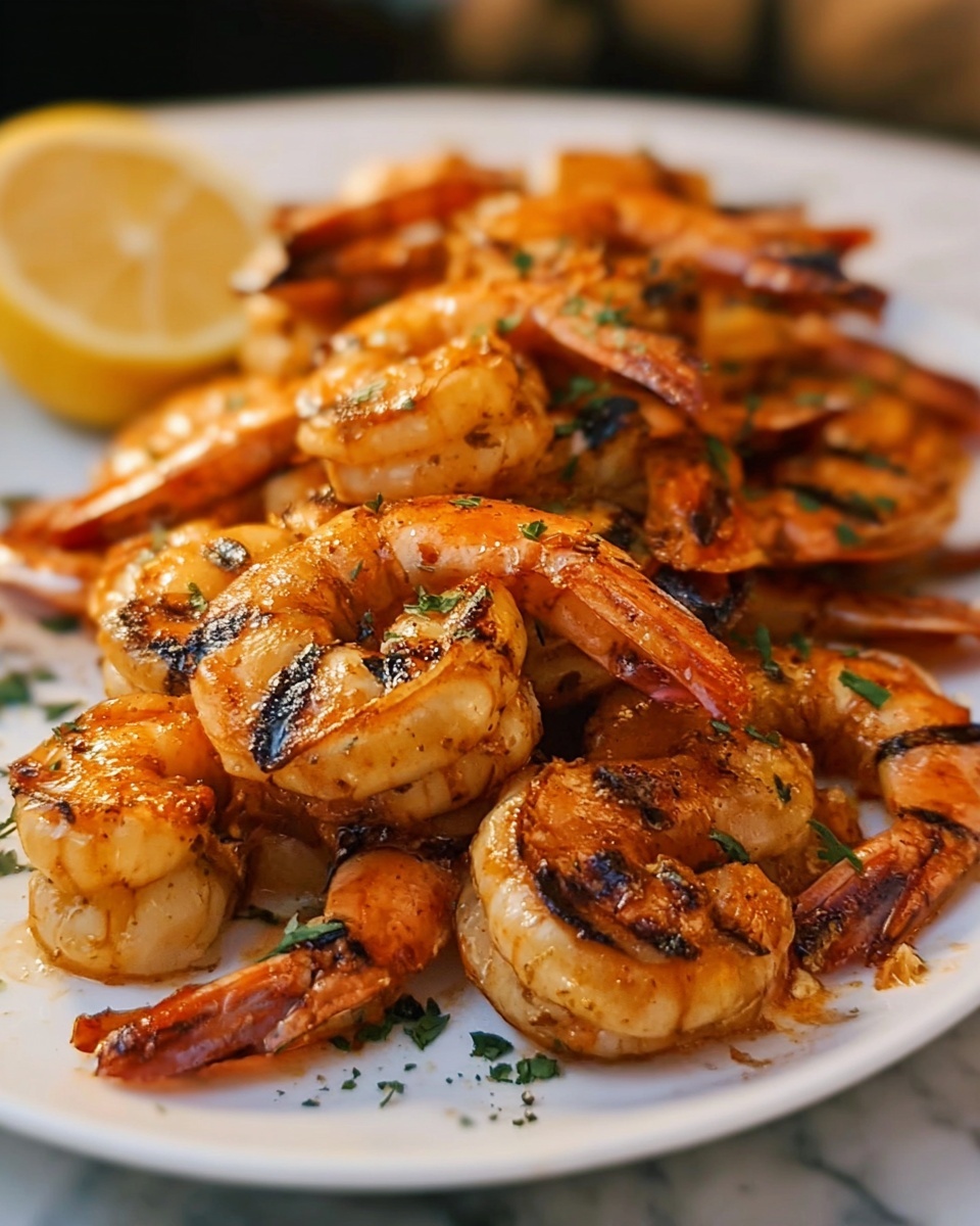BBQ Grilled Prawns with Garlic, Lemon & Chilli Recipe - Recipe Image