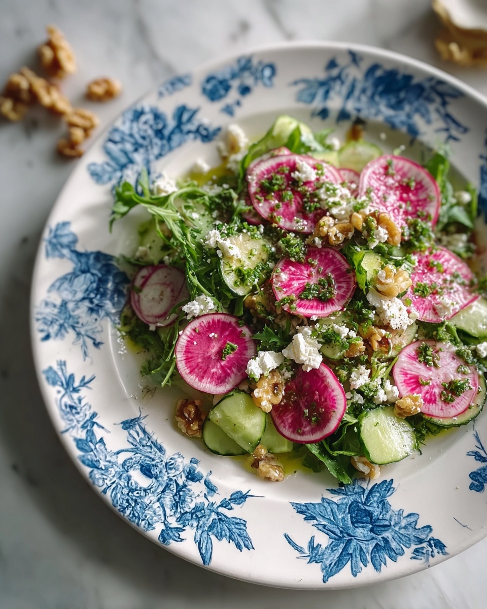 Herb and Radish Salad with Feta and Walnuts Recipe - Recipe Image