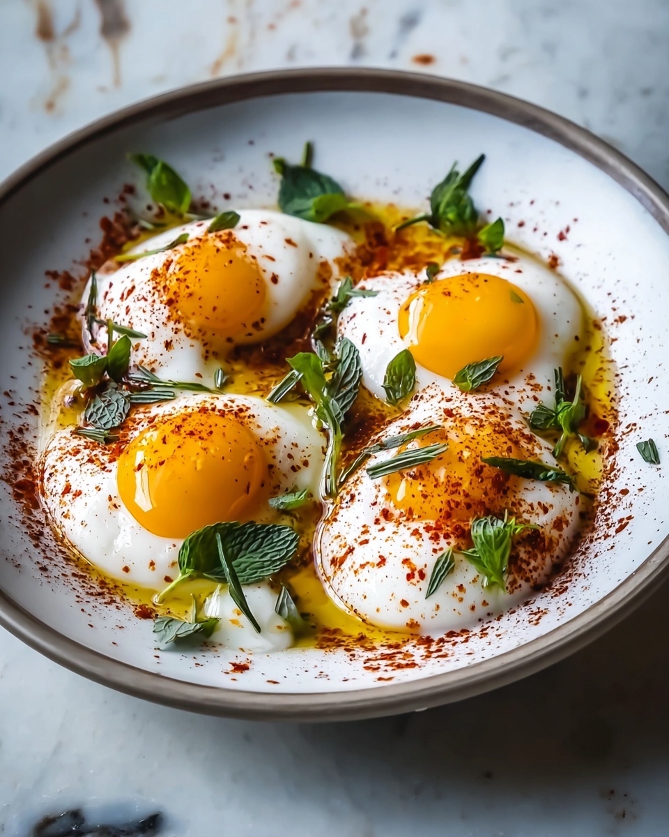 Turkish Eggs (Cilbir) Recipe - Recipe Image