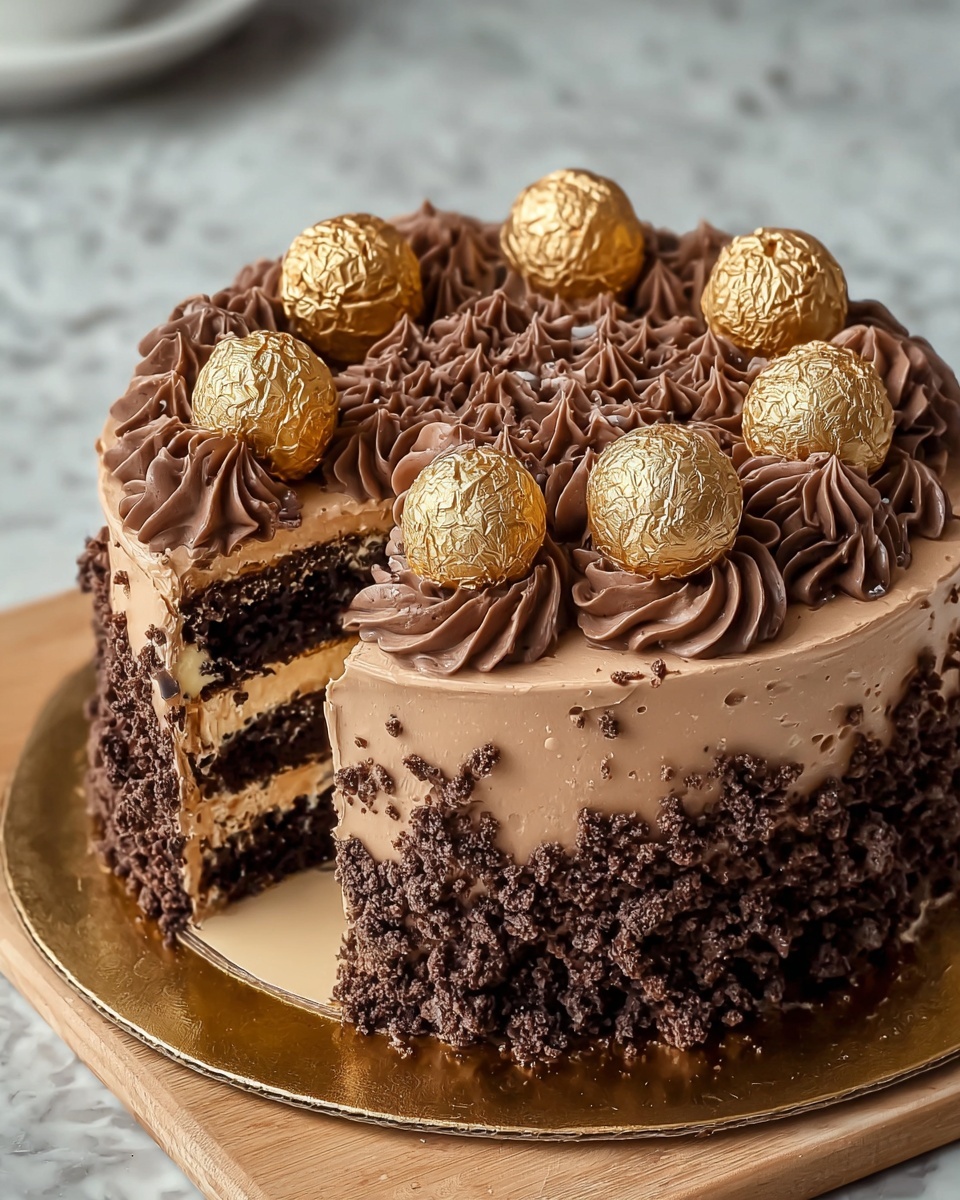 The BEST Ferrero Rocher Cake Recipe - Recipe Image