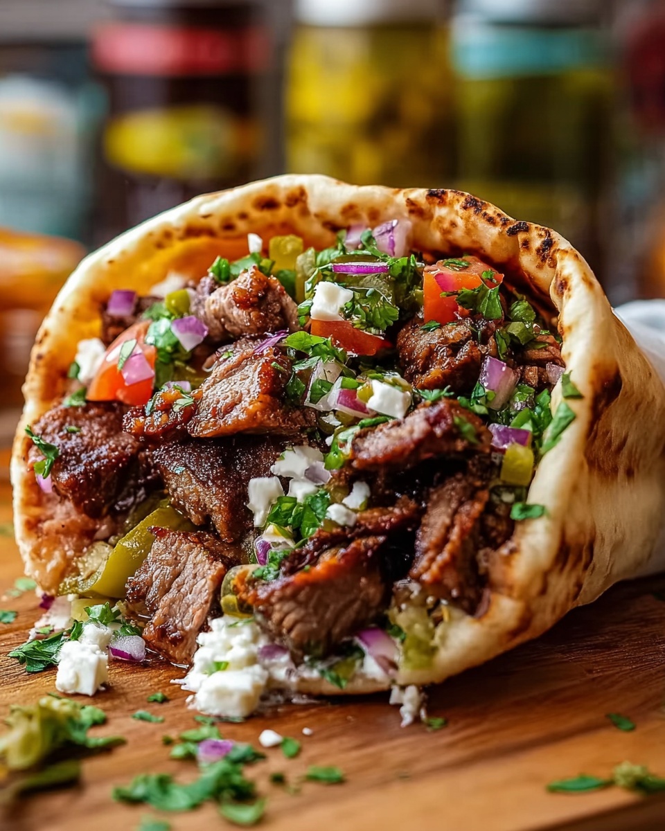 Lamb Gyros with Warm Pita and Toppings Recipe - Recipe Image