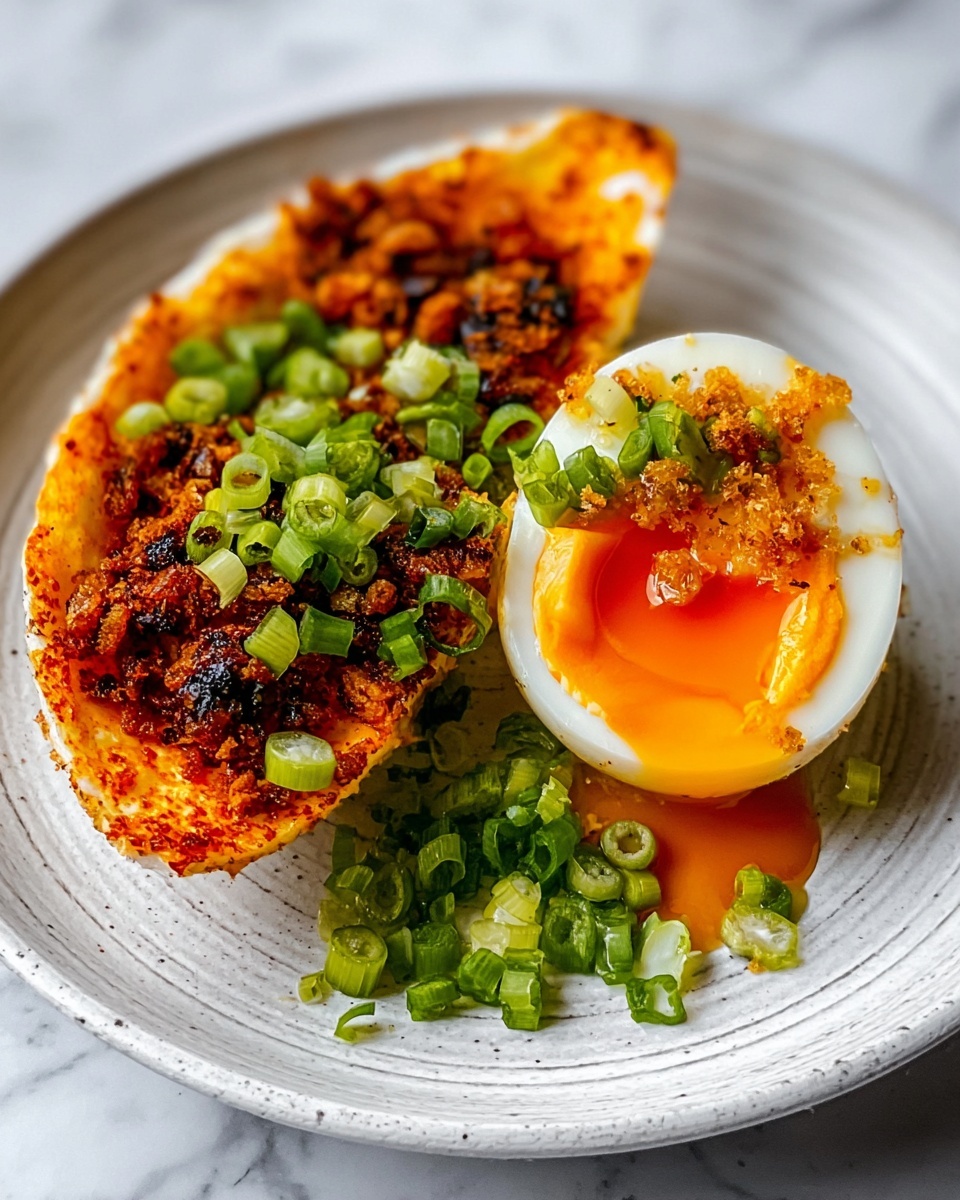 Crispy Cheese Chili Oil Eggs Recipe - Recipe Image