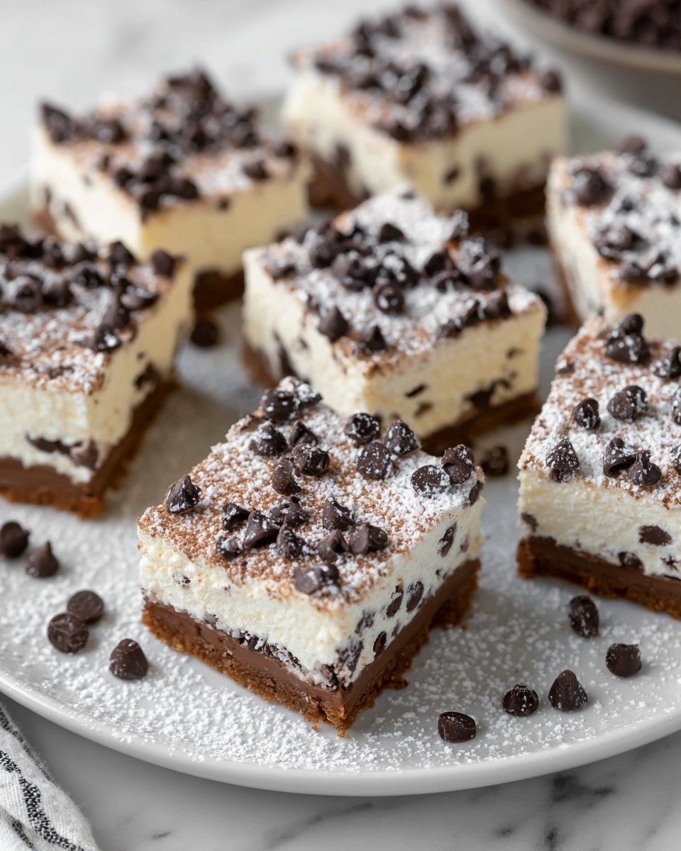 Cannoli Cheesecake Bars Recipe - Recipe Image