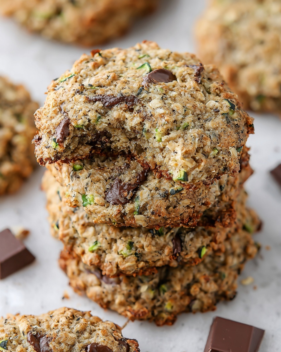 Zucchini Oat Chocolate Chip Cookies Recipe - Recipe Image