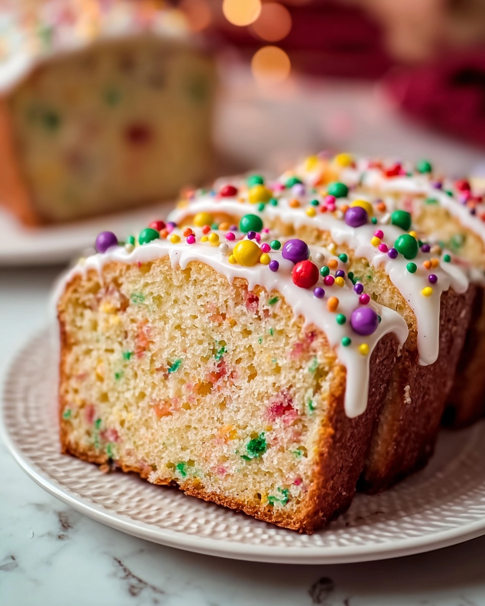 Christmas Funfetti Quick Bread Recipe - Recipe Image