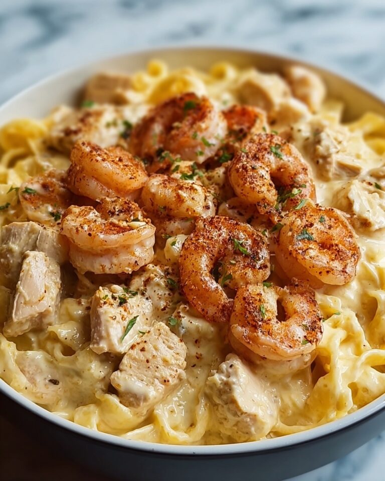 Creamy Cajun Shrimp and Chicken Pasta Recipe