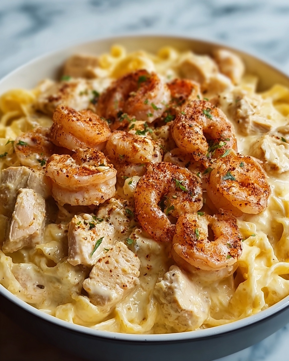 Creamy Cajun Shrimp and Chicken Pasta Recipe - Recipe Image