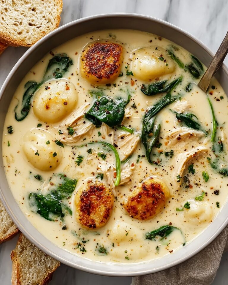 Creamy Chicken Gnocchi Soup with Garlic Recipe