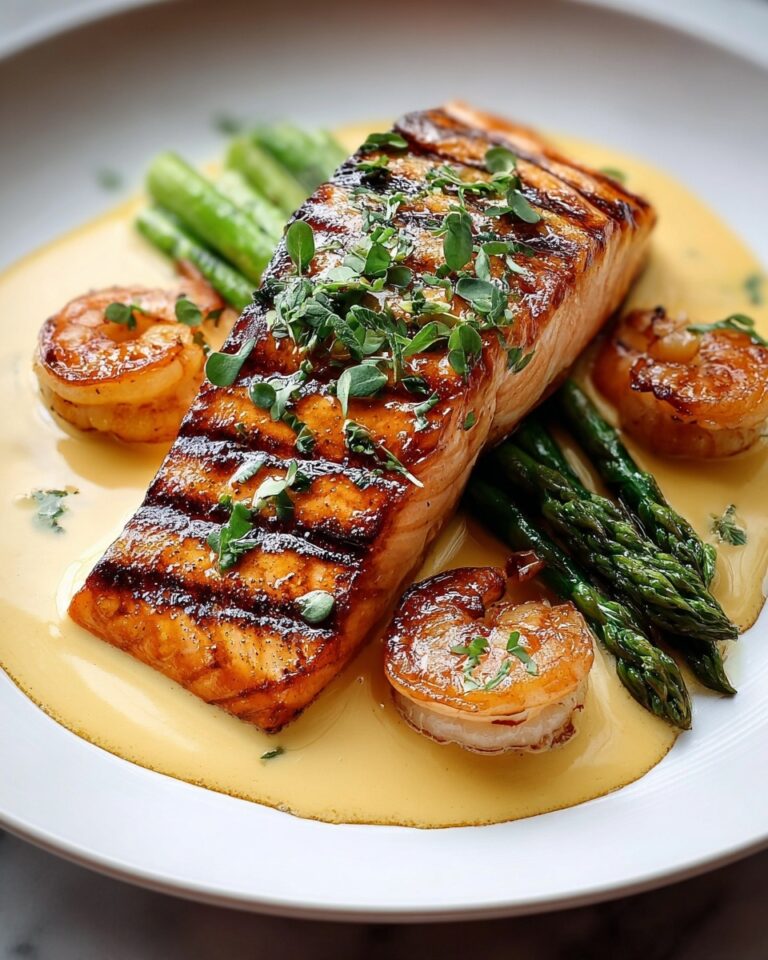 Garlic Lemon Salmon and Shrimp Skillet Recipe