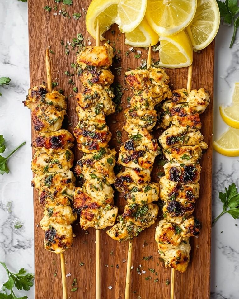 Garlic Parmesan Chicken Skewers Recipe