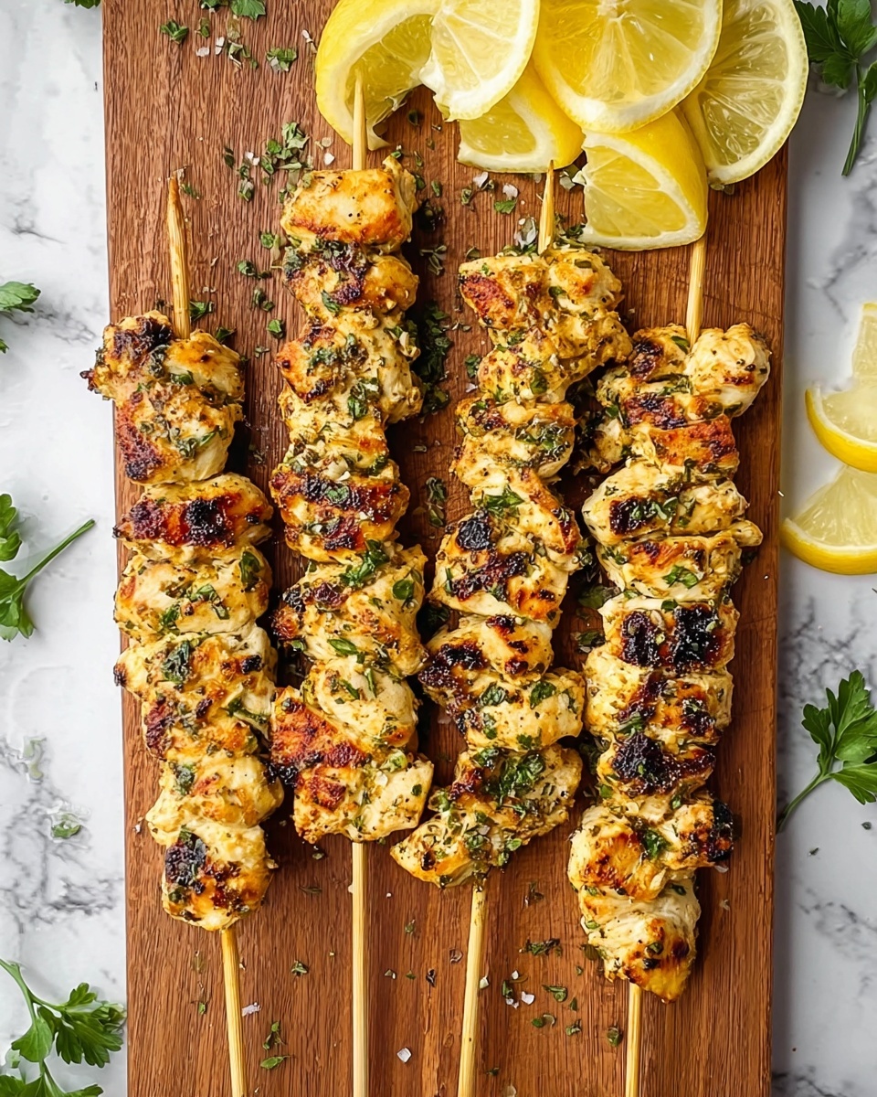 Garlic Parmesan Chicken Skewers Recipe - Recipe Image