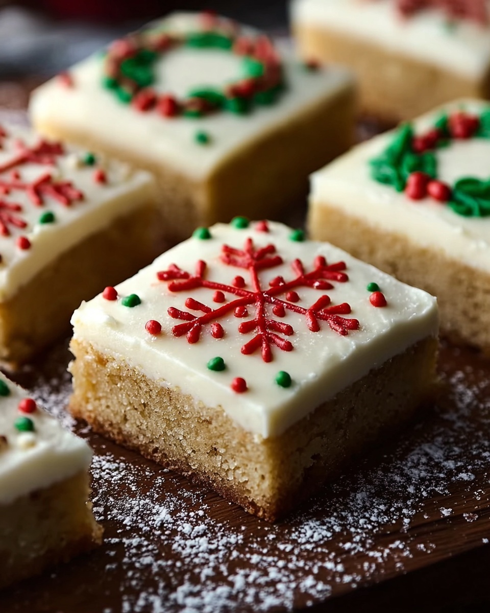 Christmas Sugar Cookie Bars Recipe - Recipe Image
