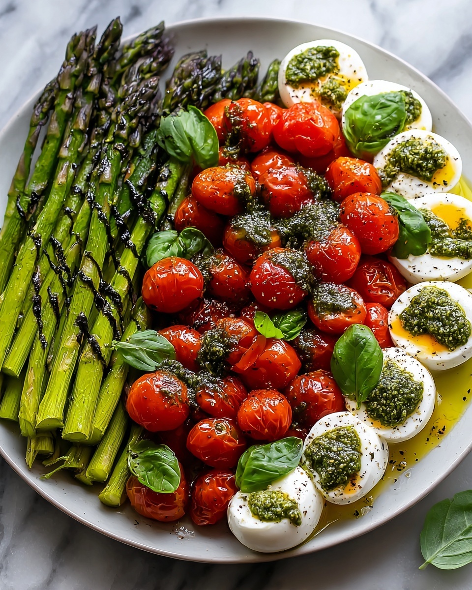 Caprese Roasted Asparagus Recipe - Recipe Image
