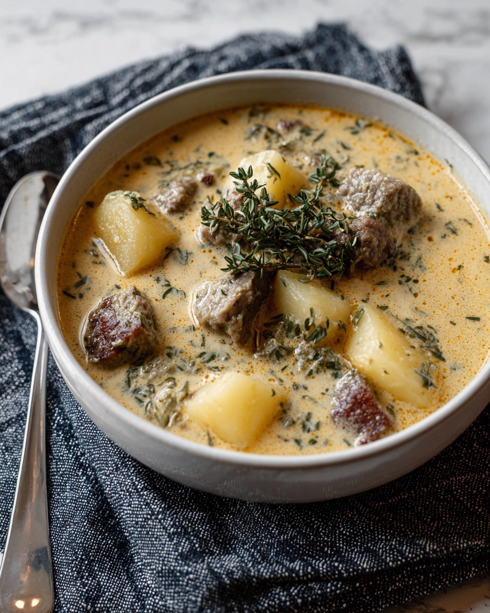 Creamy Potato and Sausage Soup Recipe - Recipe Image