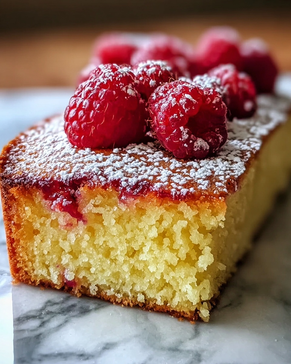 Grilled Sunny Lemon Pound Cake with Raspberries Recipe - Recipe Image
