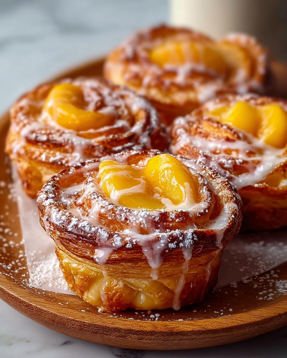 Peach Pie Cruffins Recipe - Recipe Image