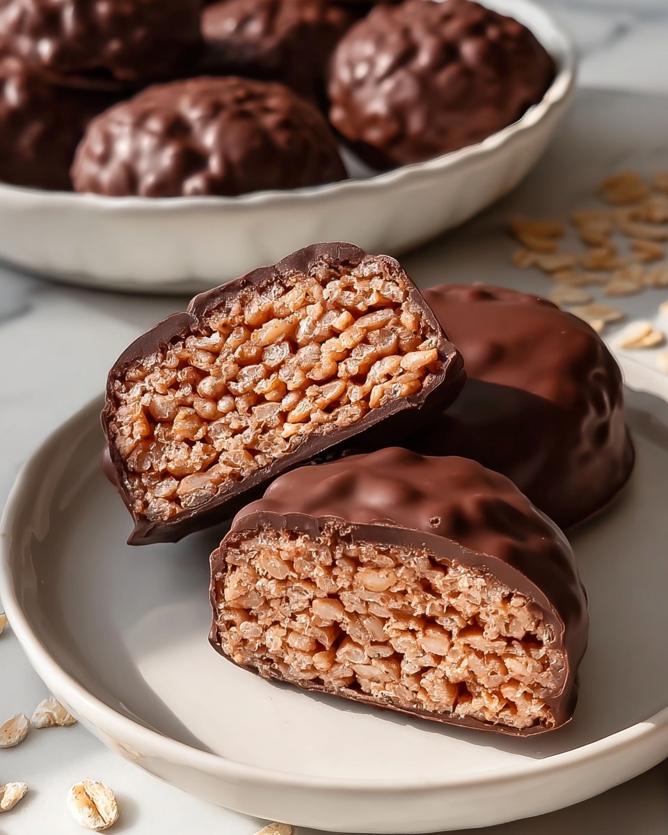 Chocolate-Coated Peanut Butter Rice Krispies Balls Recipe - Recipe Image