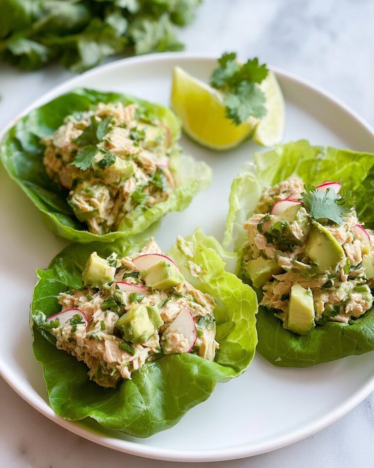 Avocado Tuna Salad Lettuce Wraps Recipe