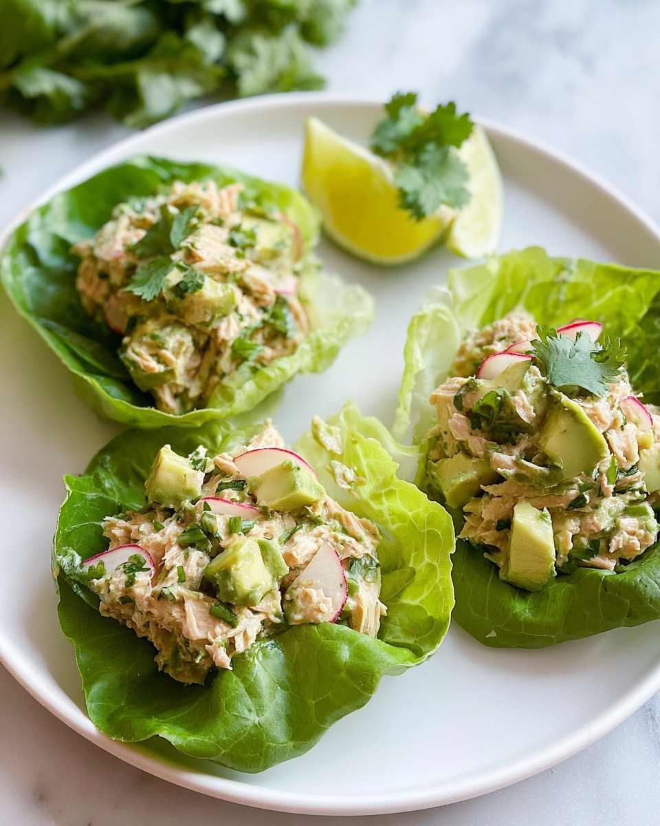 Avocado Tuna Salad Lettuce Wraps Recipe - Recipe Image