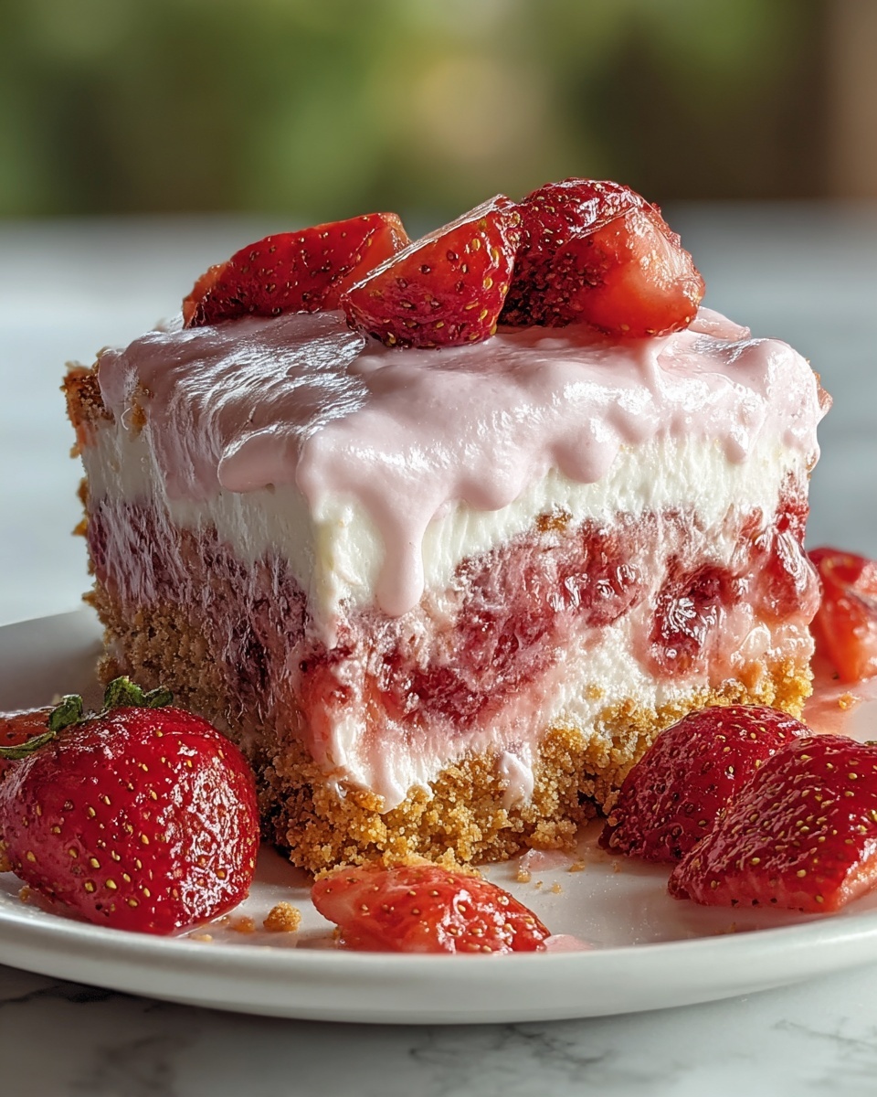 Strawberry Honeybun Cake with Strawberry Cream Icing Recipe - Recipe Image