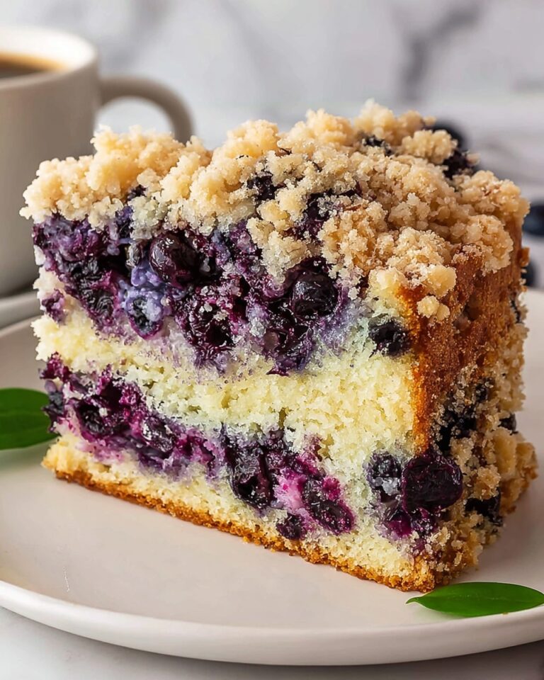 Blueberry Lemon Breakfast Cake with Walnut Cinnamon Topping Recipe