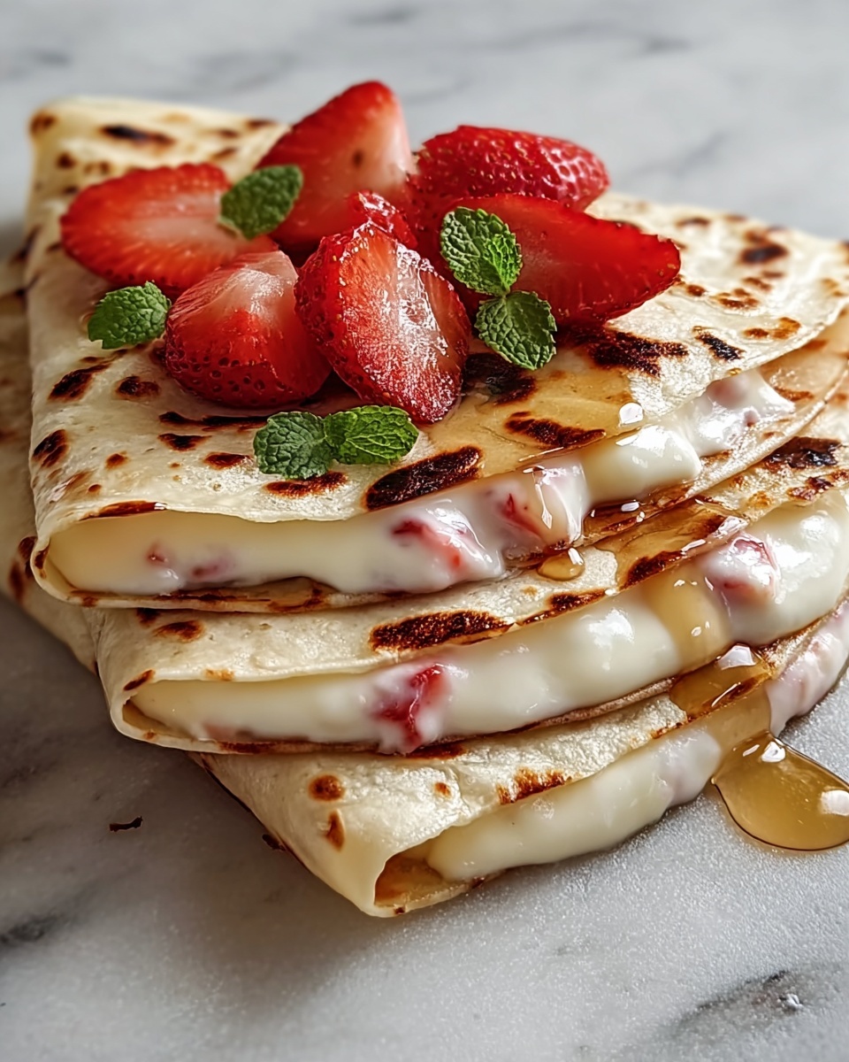 Decadent Strawberry Cheesecake Quesadillas Recipe - Recipe Image