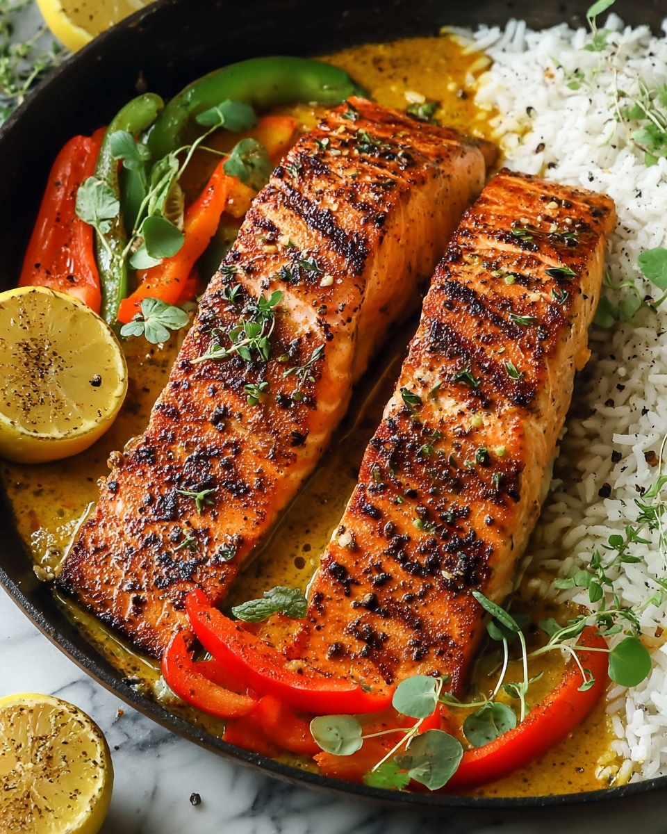 Caribbean Coconut Curry Salmon Recipe - Recipe Image