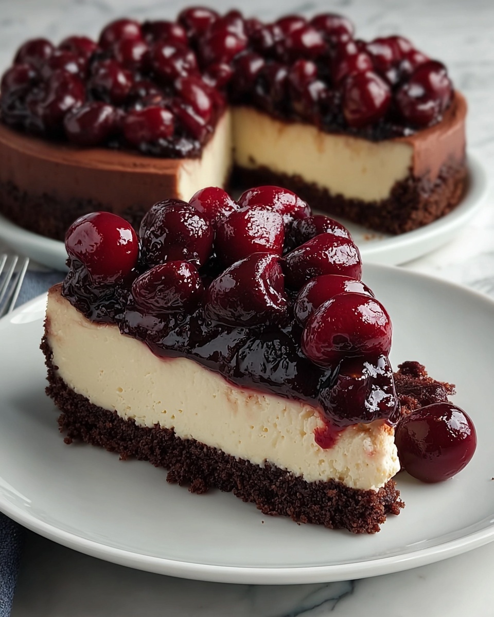 Cherry Chocolate Cheesecake Recipe - Recipe Image