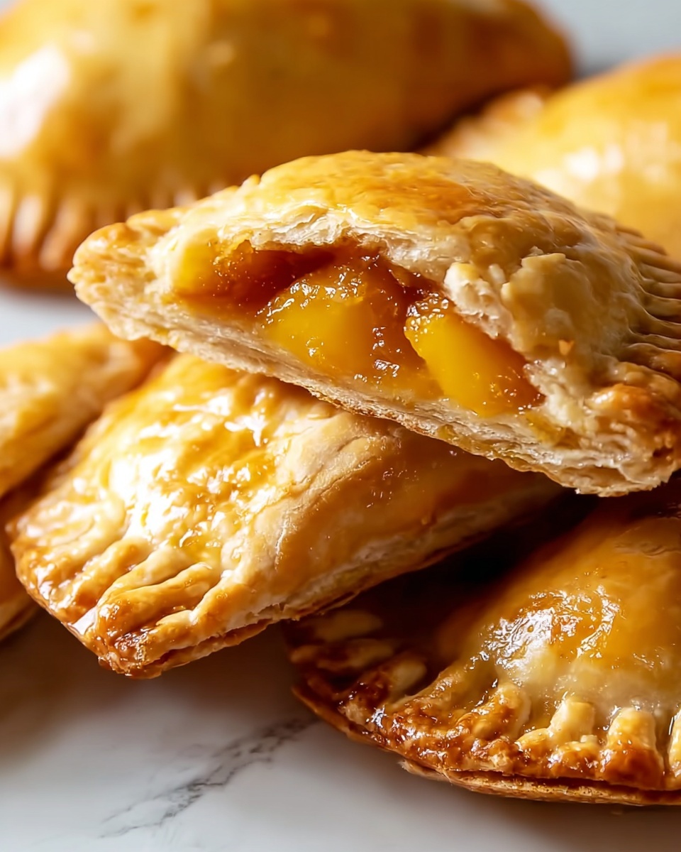 Golden Fried Peach Pies Recipe - Recipe Image