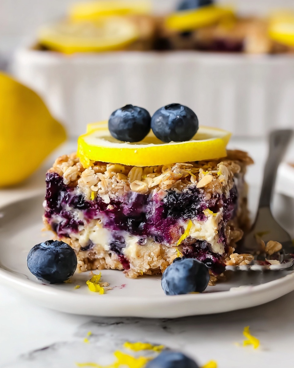 Lemon Blueberry Baked Oatmeal Recipe - Recipe Image
