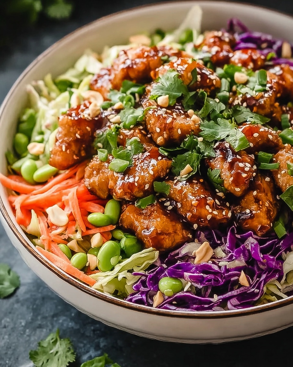 Sesame Chicken Cabbage Crunch Salad Recipe - Recipe Image
