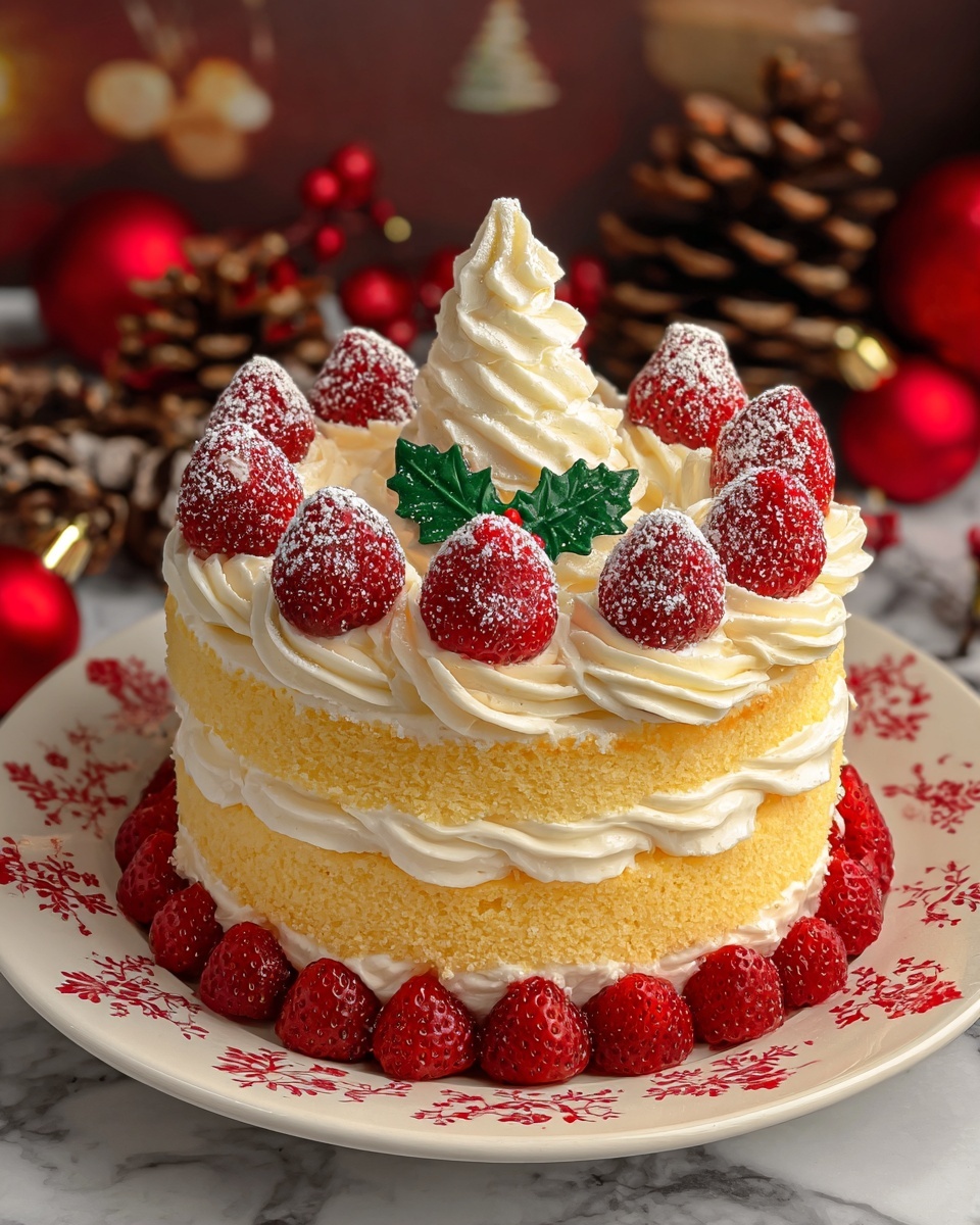 Japanese Christmas Strawberry Shortcake Recipe - Recipe Image