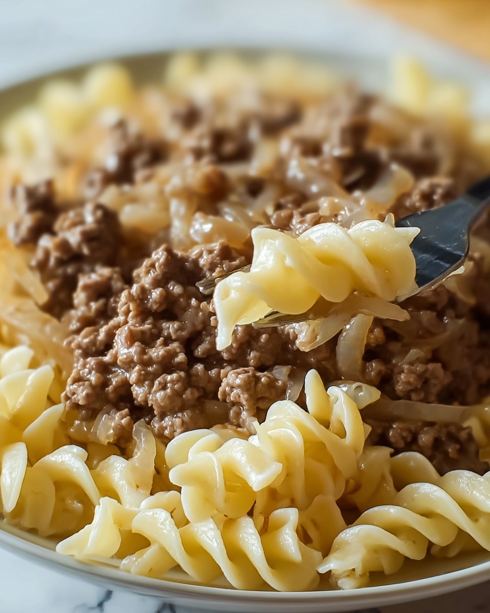 French Onion Ground Beef Casserole Recipe - Recipe Image