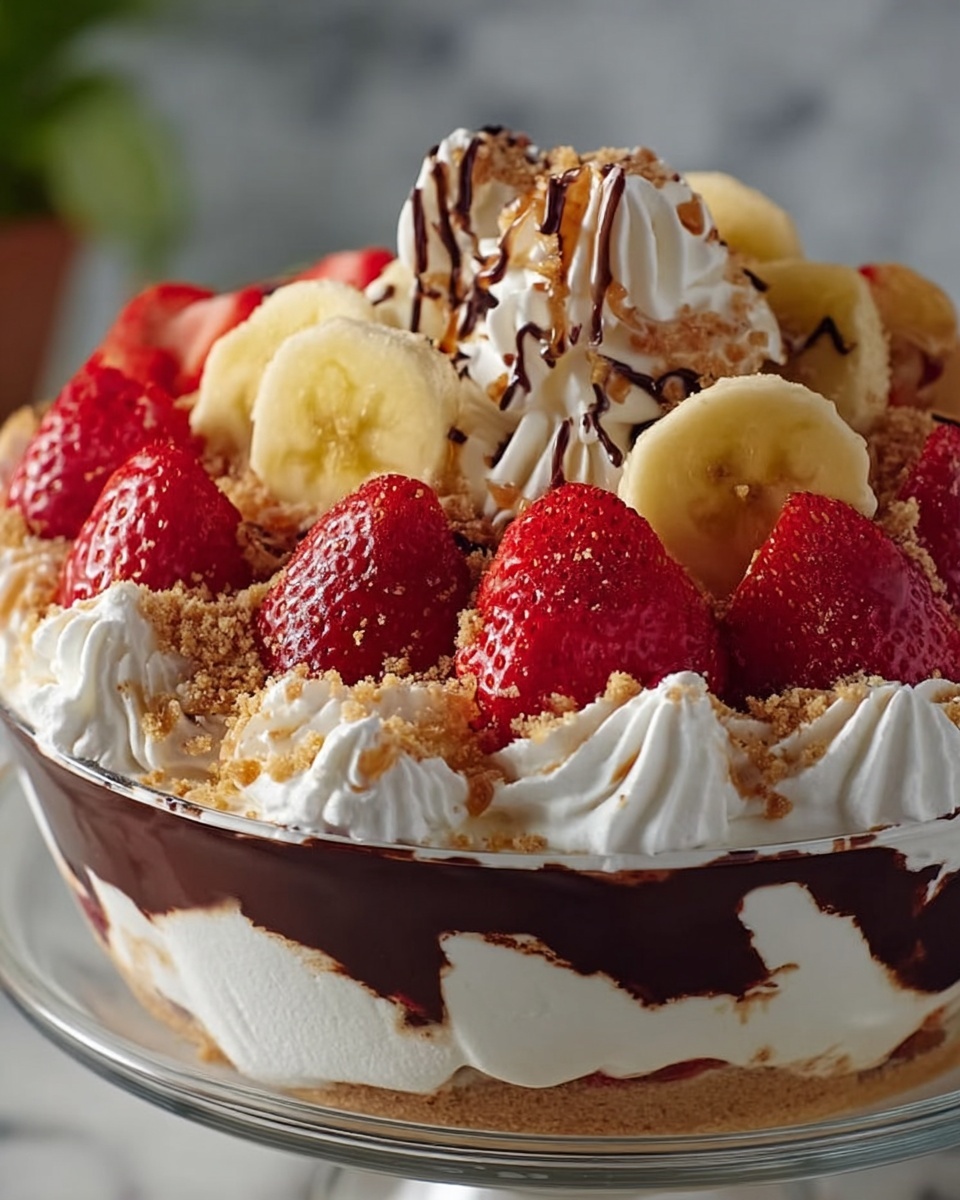 No-Bake Banana Split Dessert Recipe - Recipe Image