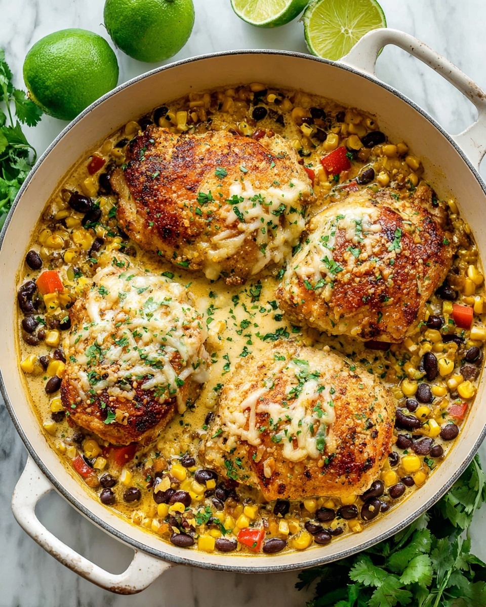 Cowboy Chicken with Black Beans, Corn, and Melted Cheese Recipe - Recipe Image