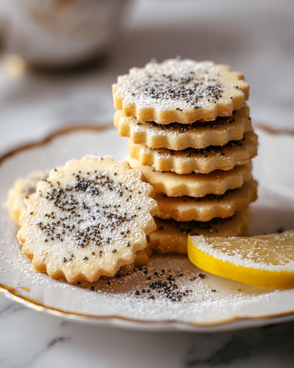 Lemon Poppy Seed Shortbread Cookies Recipe - Recipe Image