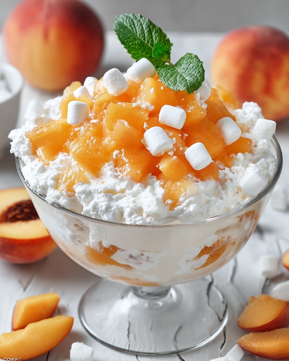 Peach Fluff Salad Recipe - Recipe Image