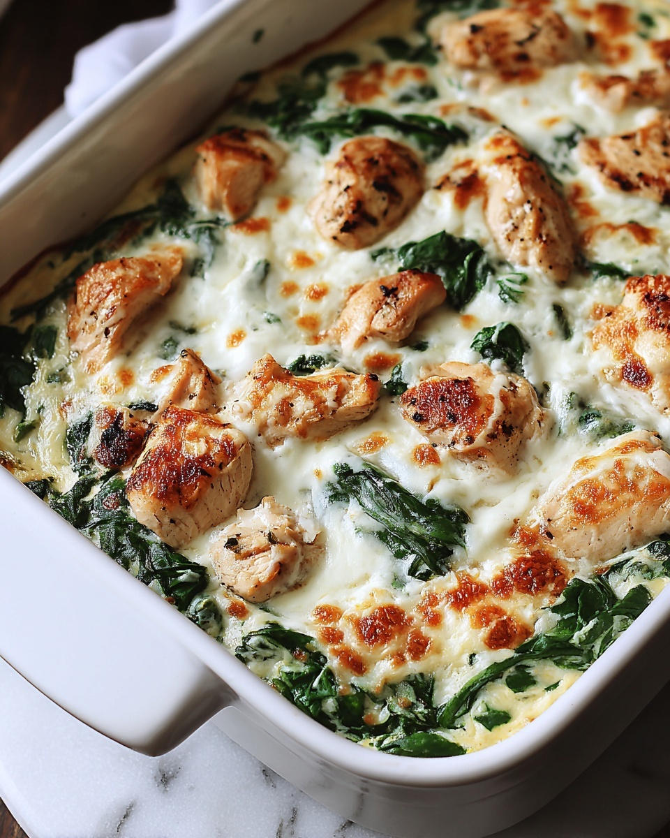 Chicken and Spinach Casserole with Cream Cheese Recipe - Recipe Image