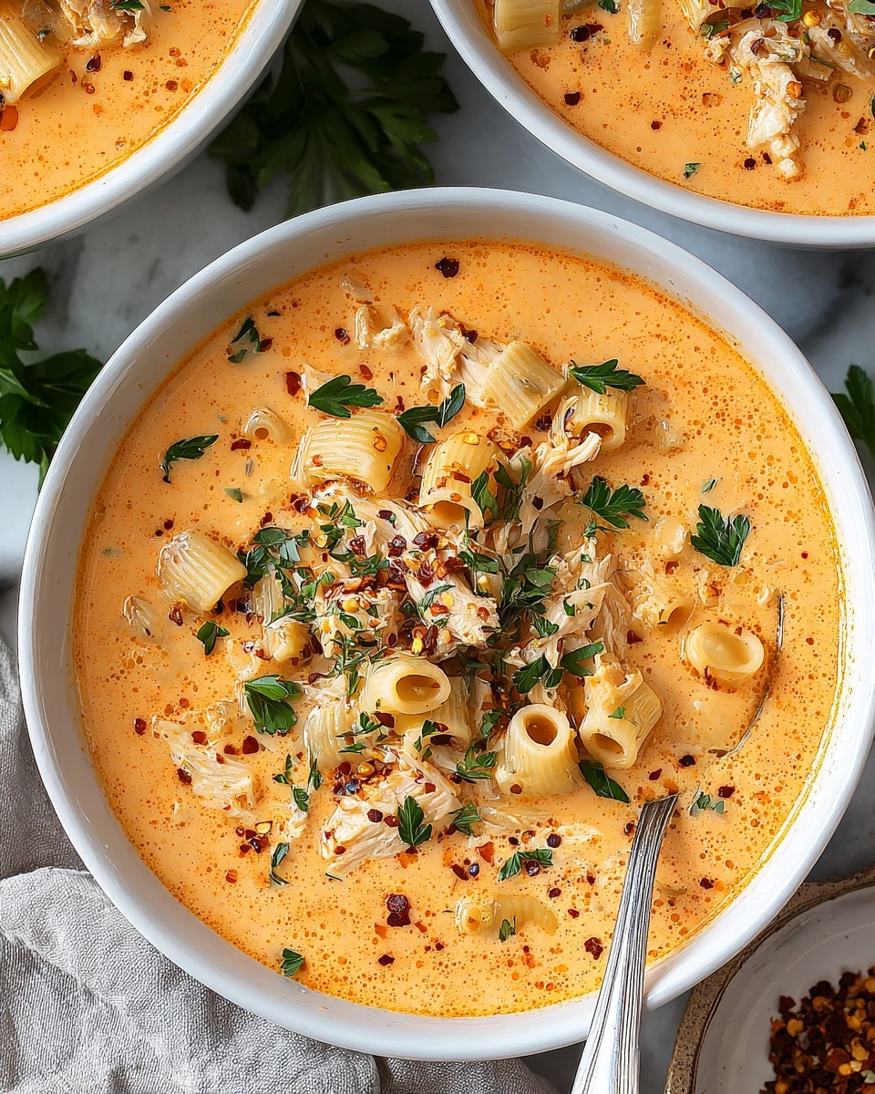 Creamy Cajun Chicken Pasta Soup Recipe - Recipe Image