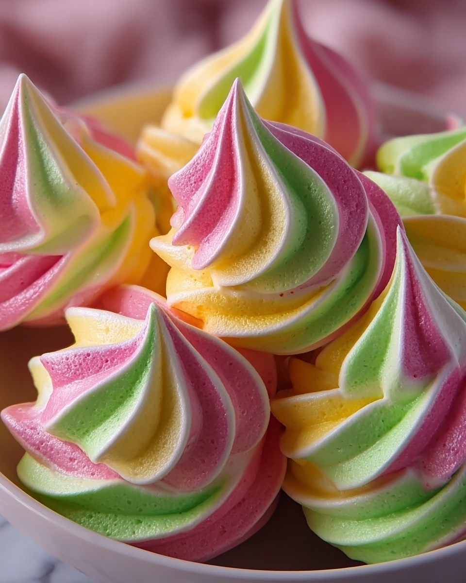 Rainbow Sherbet Meringues Recipe - Recipe Image