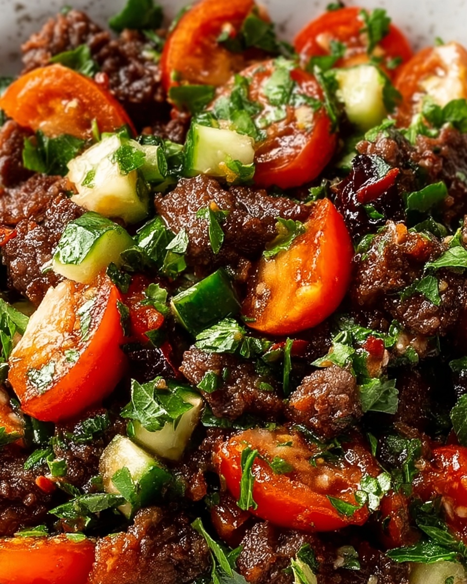 Mediterranean Ground Beef Stir Fry Recipe - Recipe Image