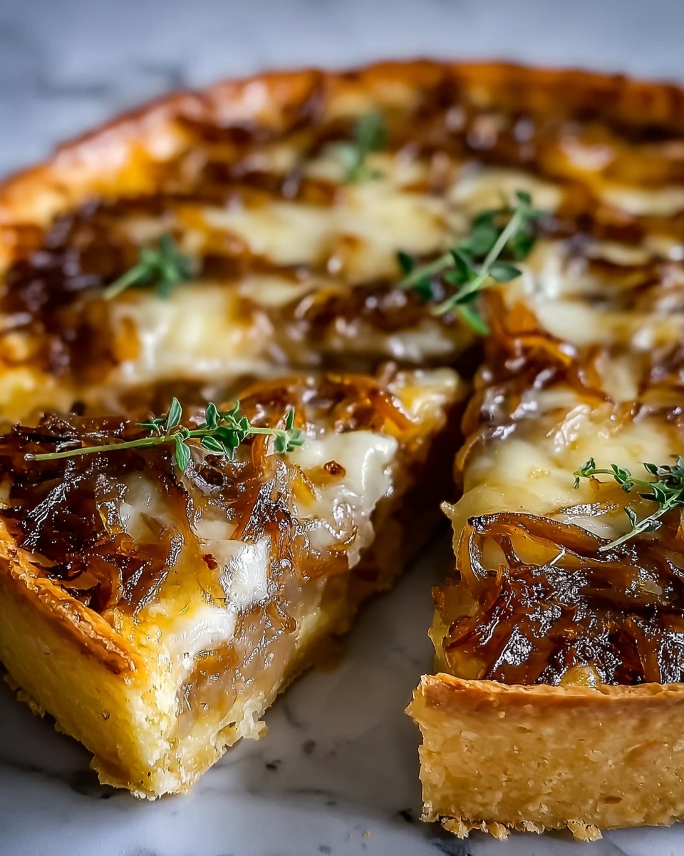 Caramelized Onion Tart with Gruyère and Thyme Recipe - Recipe Image