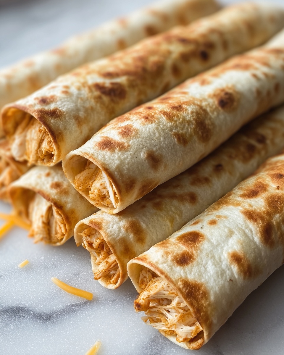 Creamy Oven-Baked Chicken Taquitos Recipe - Recipe Image