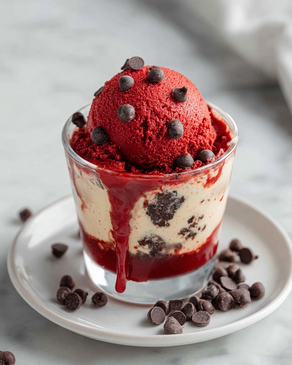 Edible Red Velvet Cookie Dough Recipe - Recipe Image