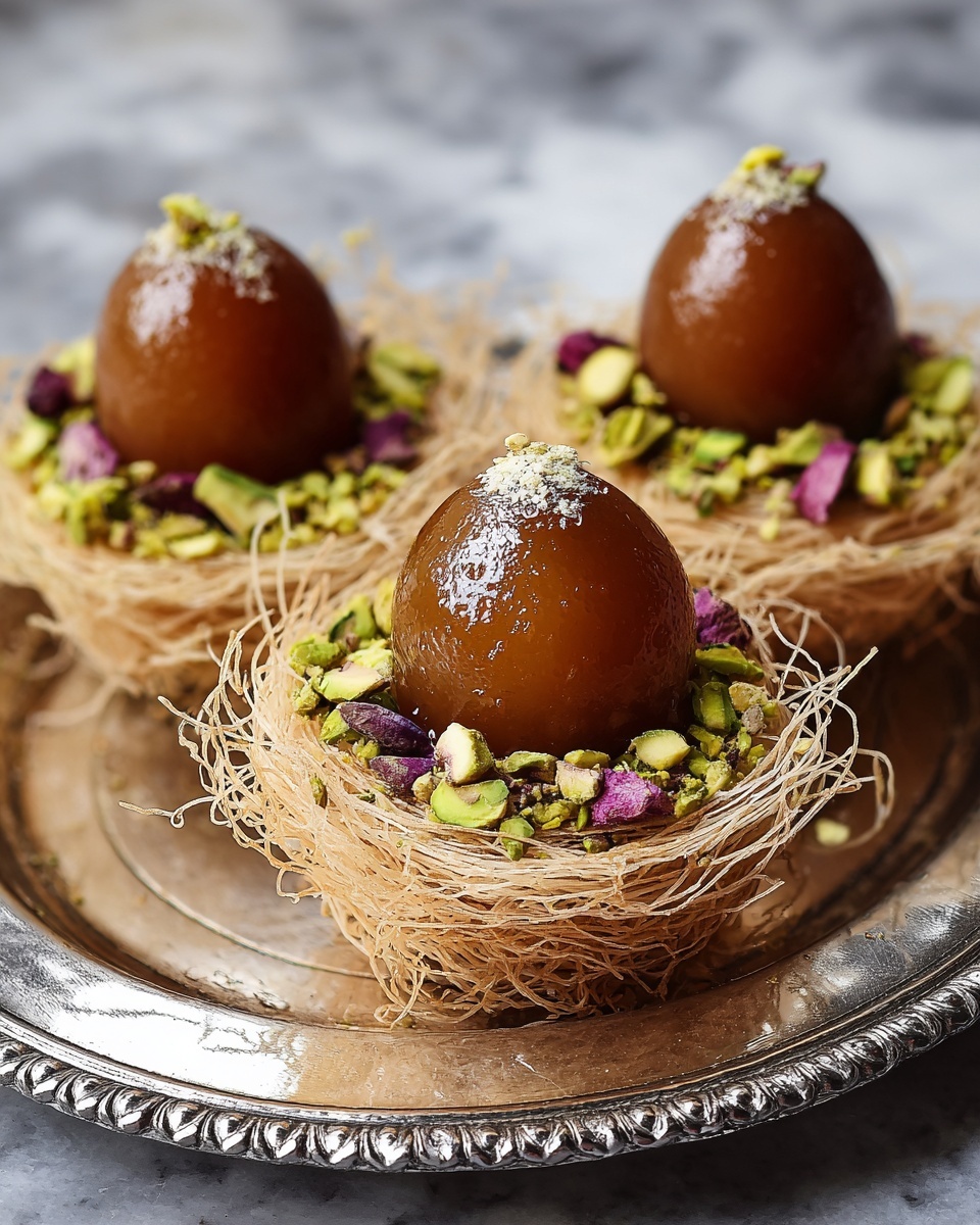 Gulab Jamun in Kunafa Nests Recipe - Recipe Image