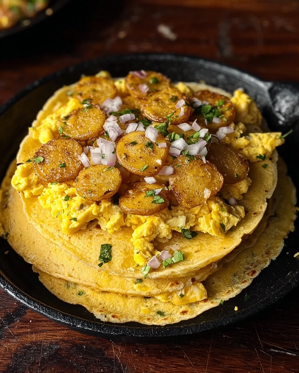 Fried Corn Tortilla Scramble Recipe - Recipe Image
