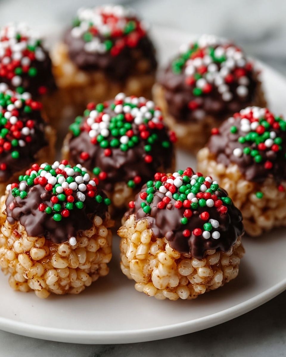 Rice Krispie Christmas Puddings Recipe - Recipe Image