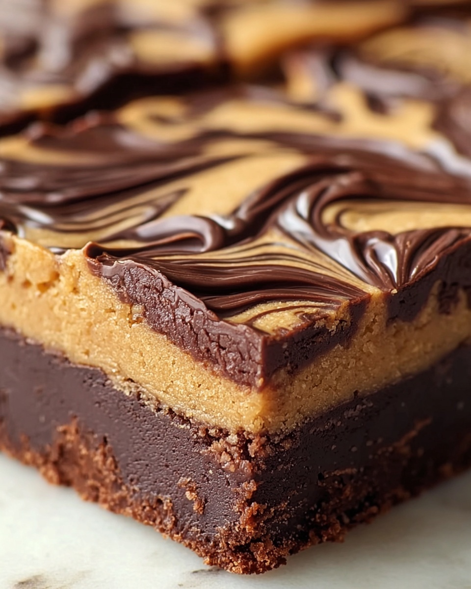 Peanut Butter Chocolate Swirl Blondies Recipe - Recipe Image